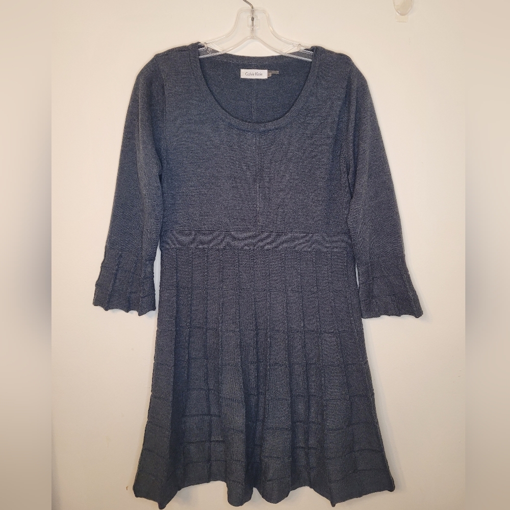 Calvin Klein Gray Sweater Dress Large